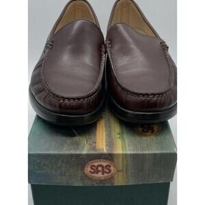 SAS Men's Venetian Slip On Loafers Brown Leather Size 11.5 M New Excellent